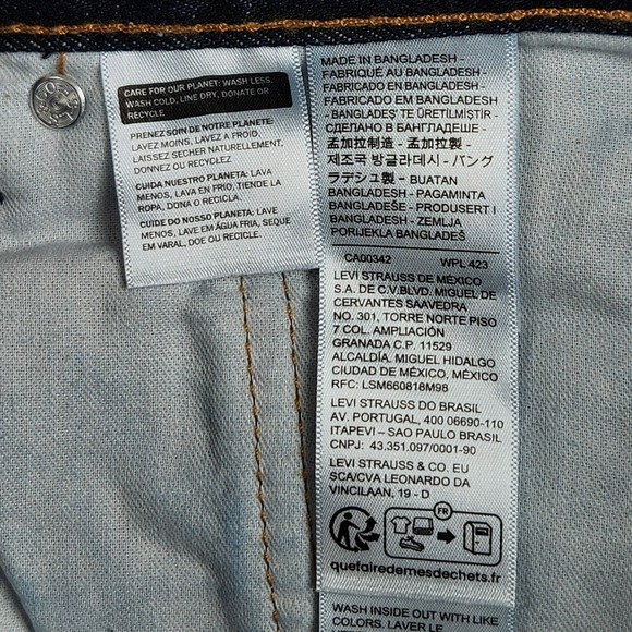 Levis 550 Jeans Mens 36x30 Blue Dark Wash Relaxed Fit Tapered Cotton Denim NEW - Picture 4 of 11